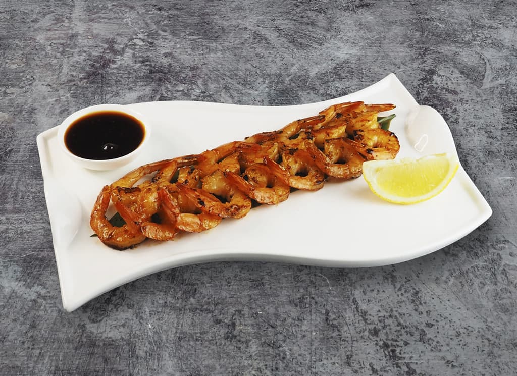 Жареные тигровые креветки